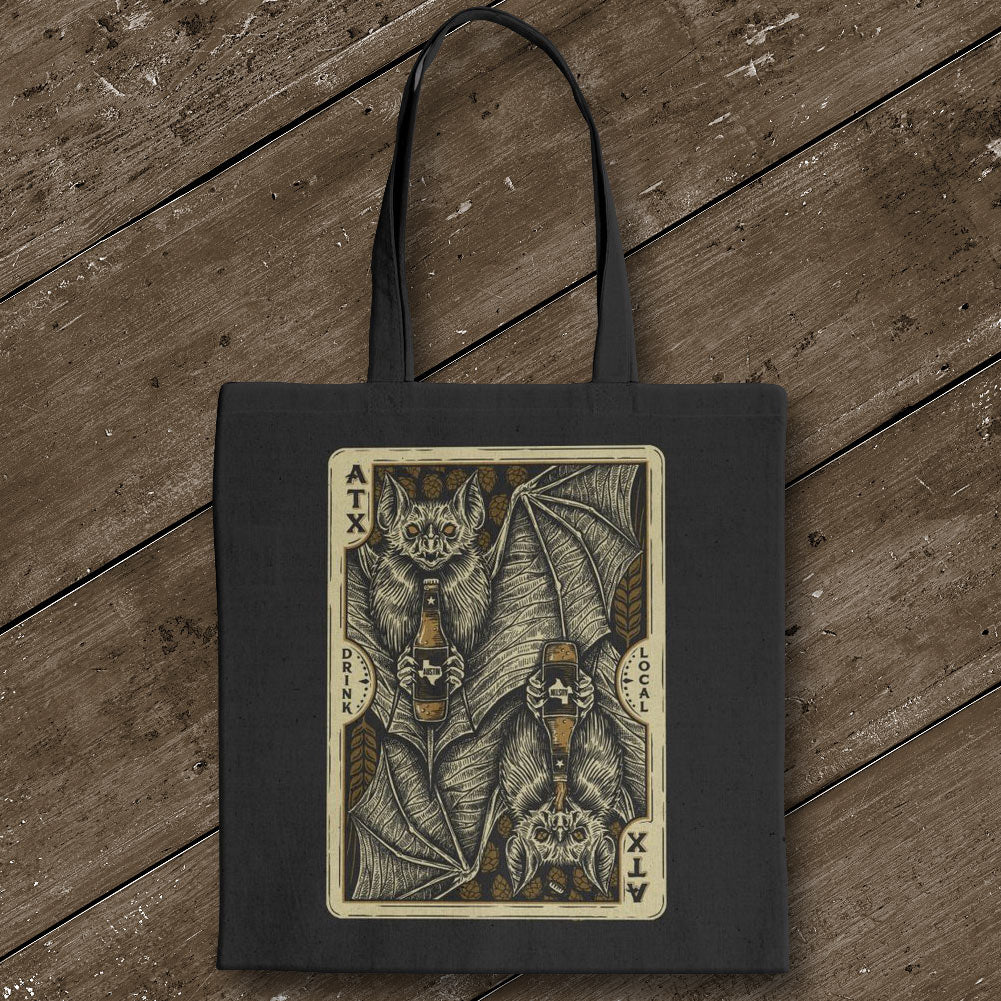 Bat Card Canvas Tote