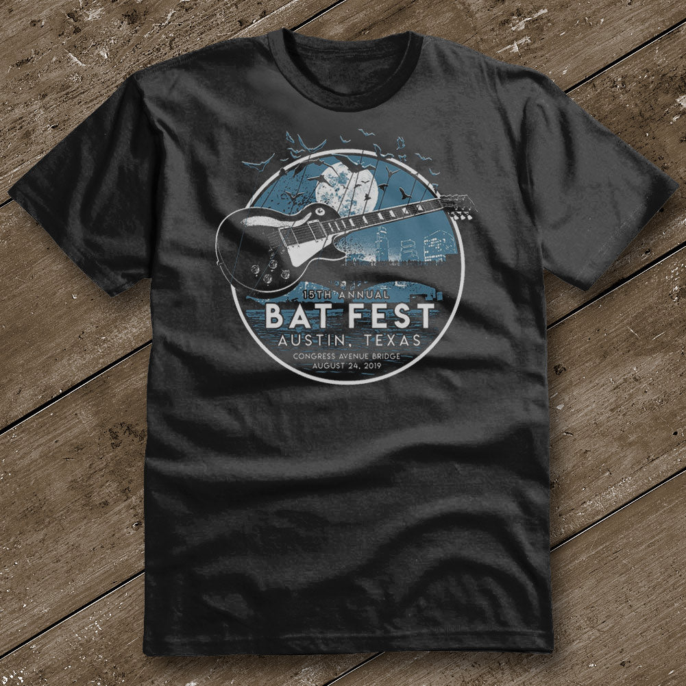 Official Bat Fest 2019 Unisex Tshirt - Black - Austin City Threads