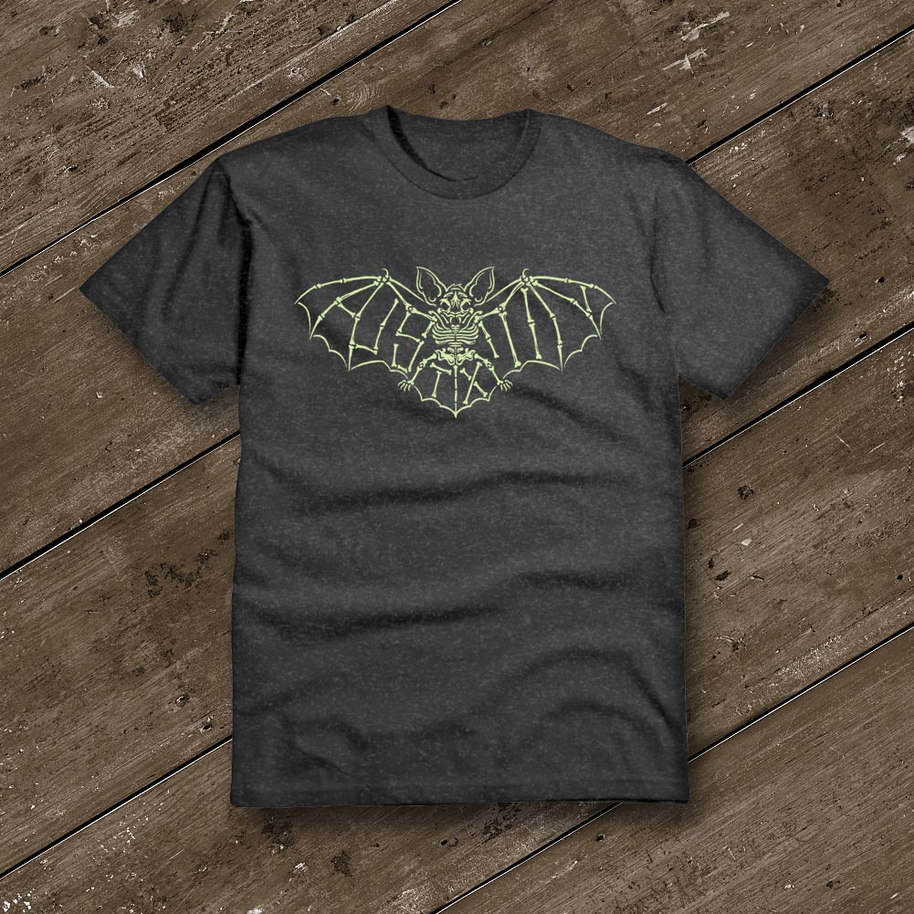 Austin Glow Bat in the Dark Heather YOUTH T-Shirt - Austin City Threads