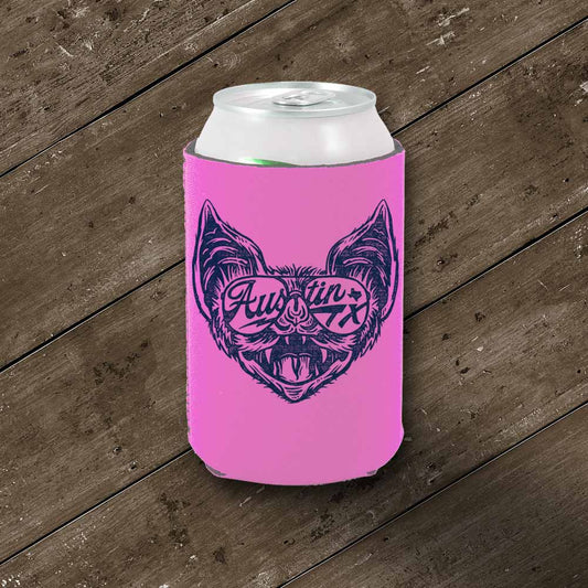 Shady Bat Koozie - Hot Pink - Austin City Threads