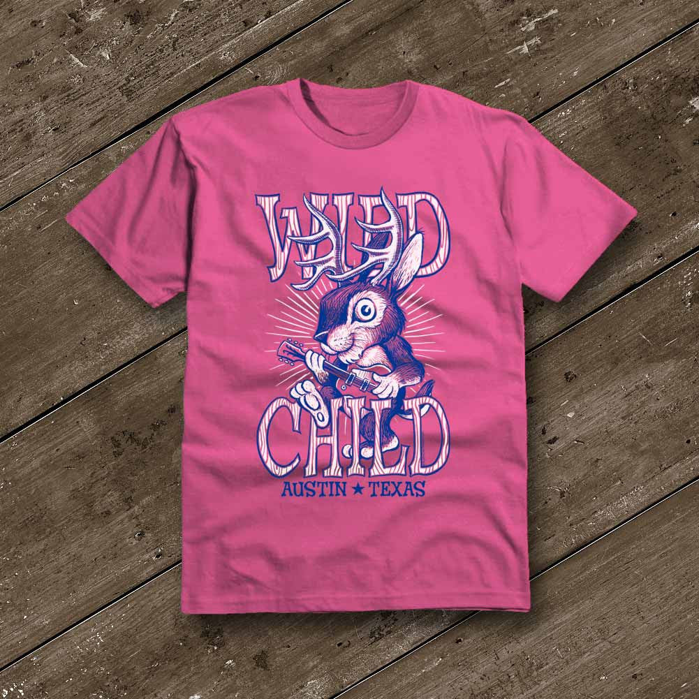 Wild Child Fuschia YOUTH T-Shirt - Austin City Threads