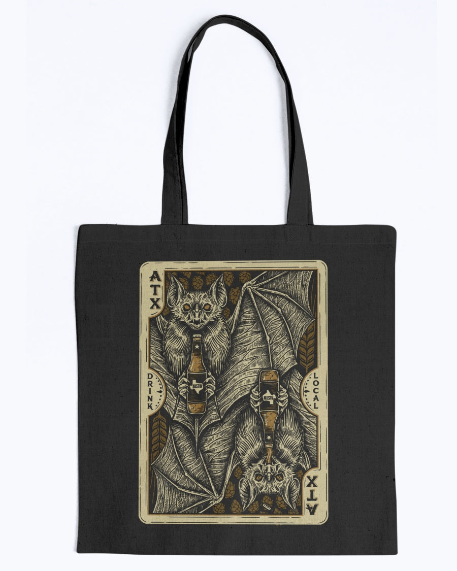 Bat Card Canvas Tote - Austin City Threads