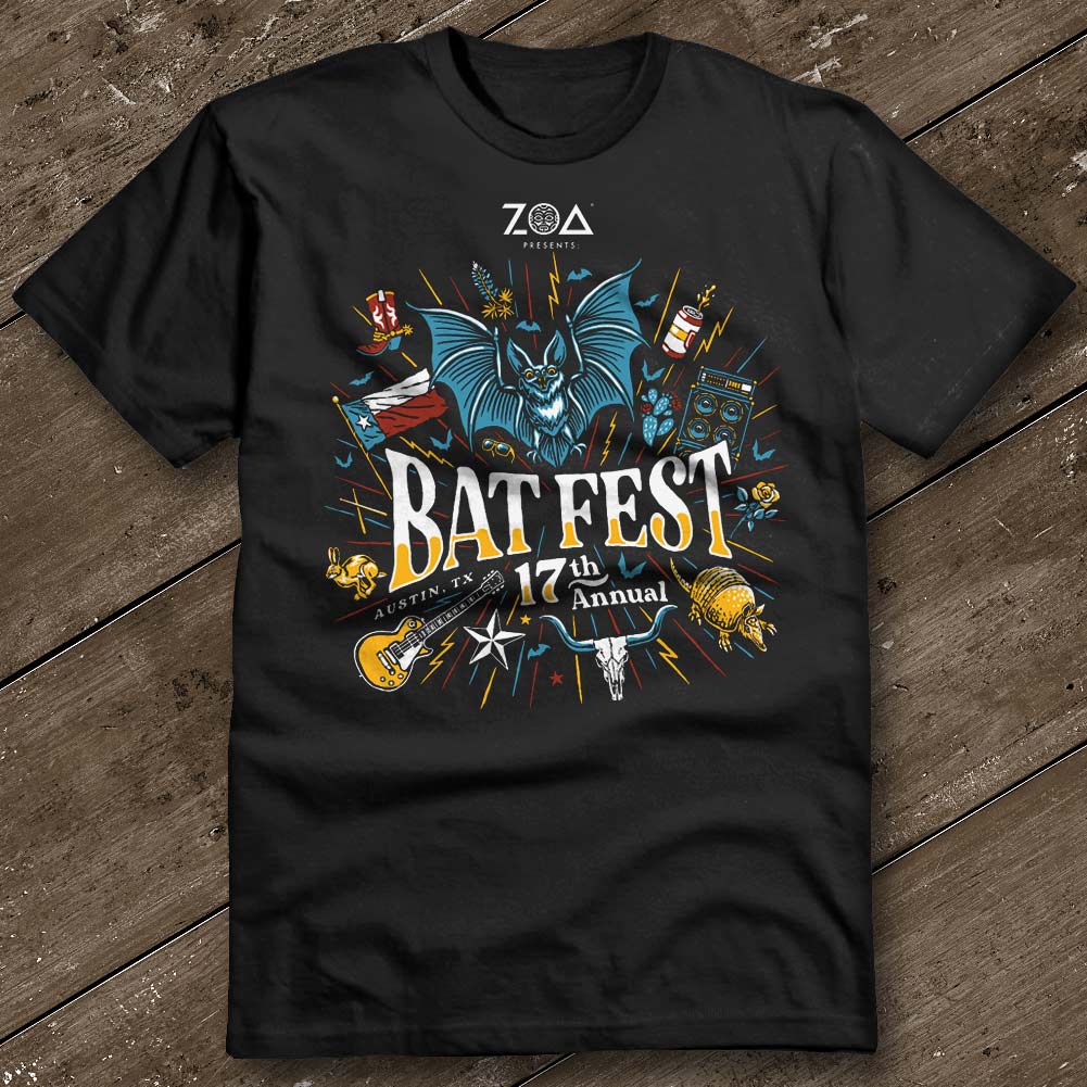 Official Bat Fest 2023 Unisex T-Shirt - Black