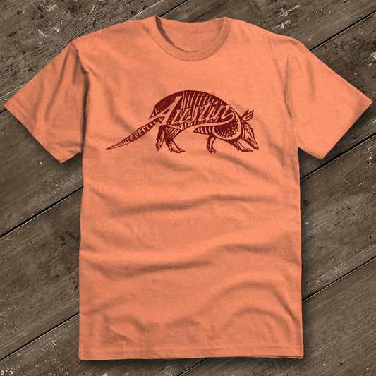 Austin Dillo Heather Orange T-Shirt