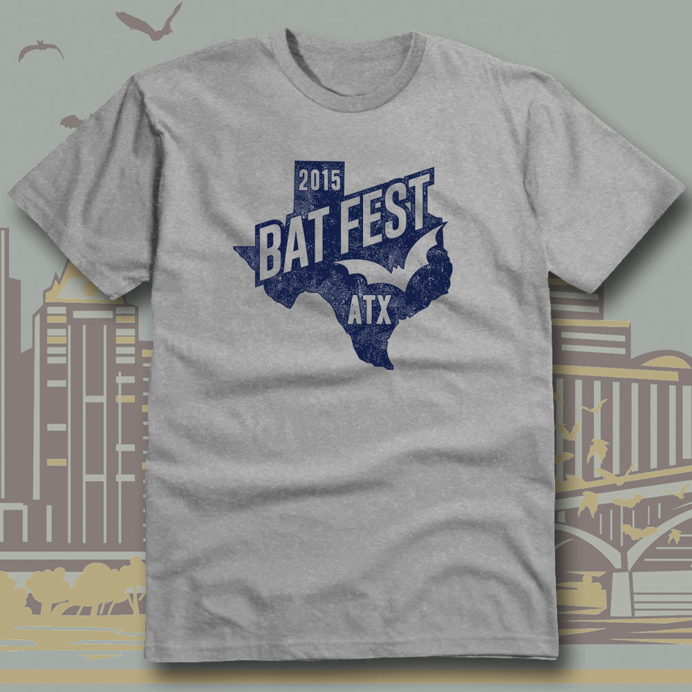 Official Bat Fest 2015 Heather Grey Unisex T-shirt