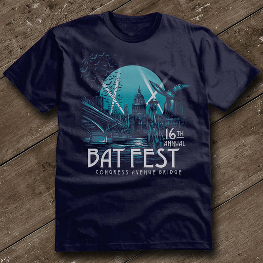 Official Bat Fest 2022 Unisex T-Shirt - Navy