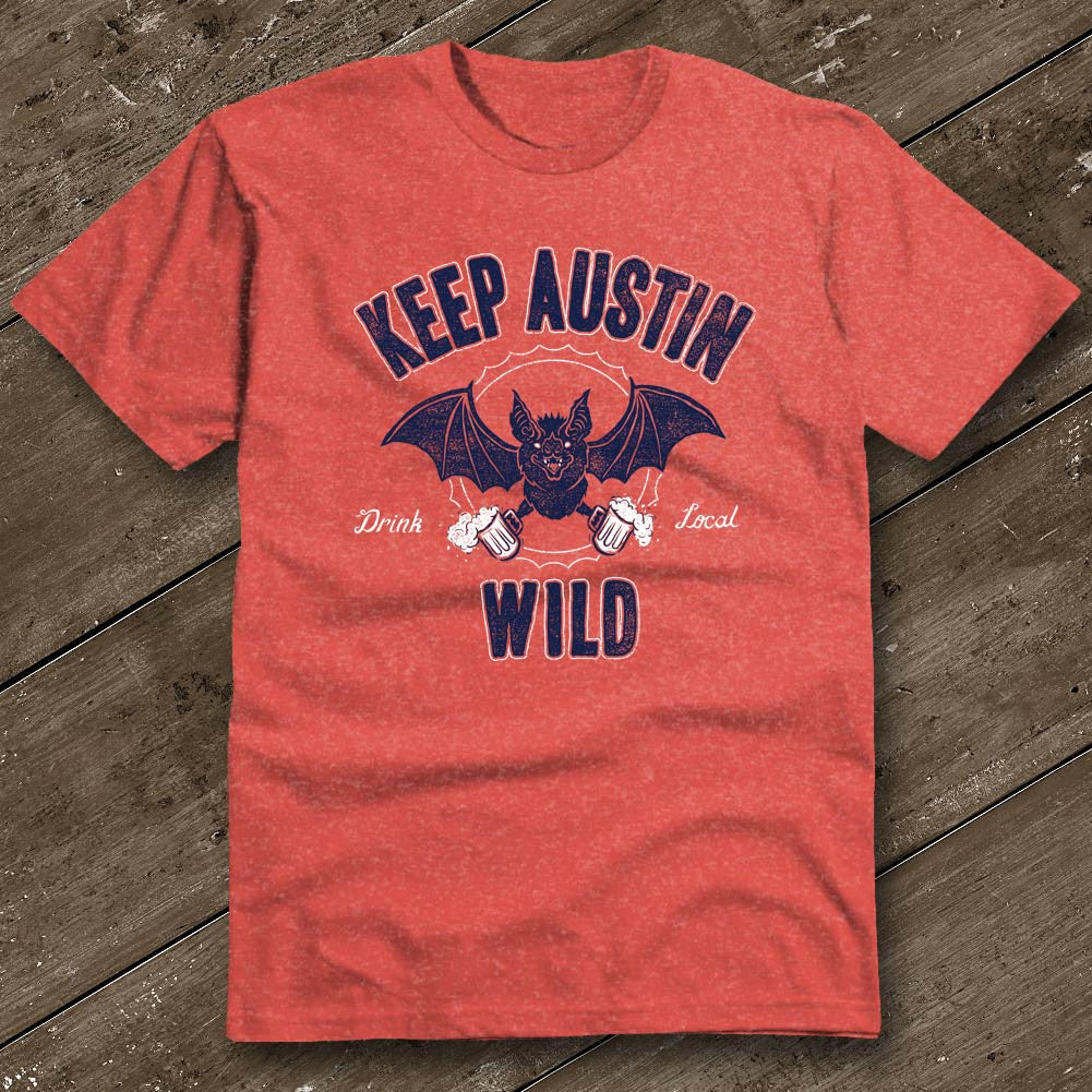Keep Austin Wild Heather Red T-Shirt