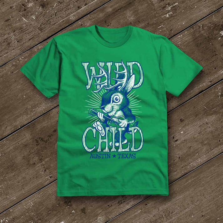 Wild Child Green YOUTH TShirt Austin City Threads, LLC.